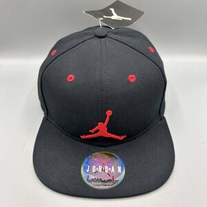Air Jordan Hat Men Black Red Embroidered Jumpman Snap Back Cap New